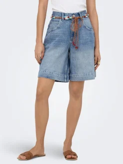 ONLHOLLIE Vita alta Regular Fit Bermuda in jeans