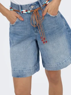 ONLHOLLIE Vita alta Regular Fit Bermuda in jeans