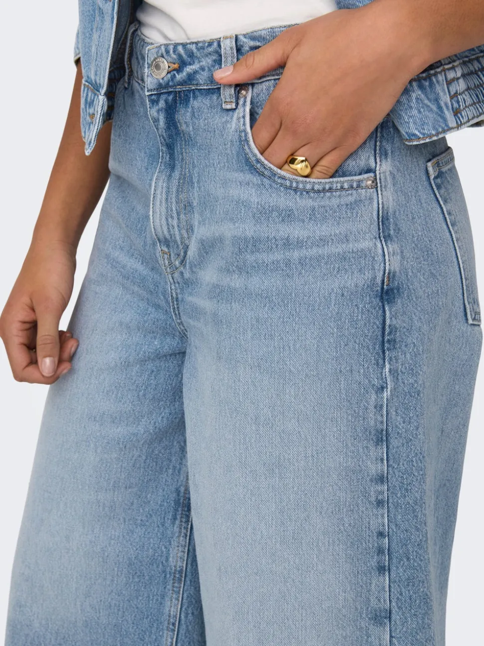 ONLHOPE Vita alta Cropped Fit Lungo Jeans