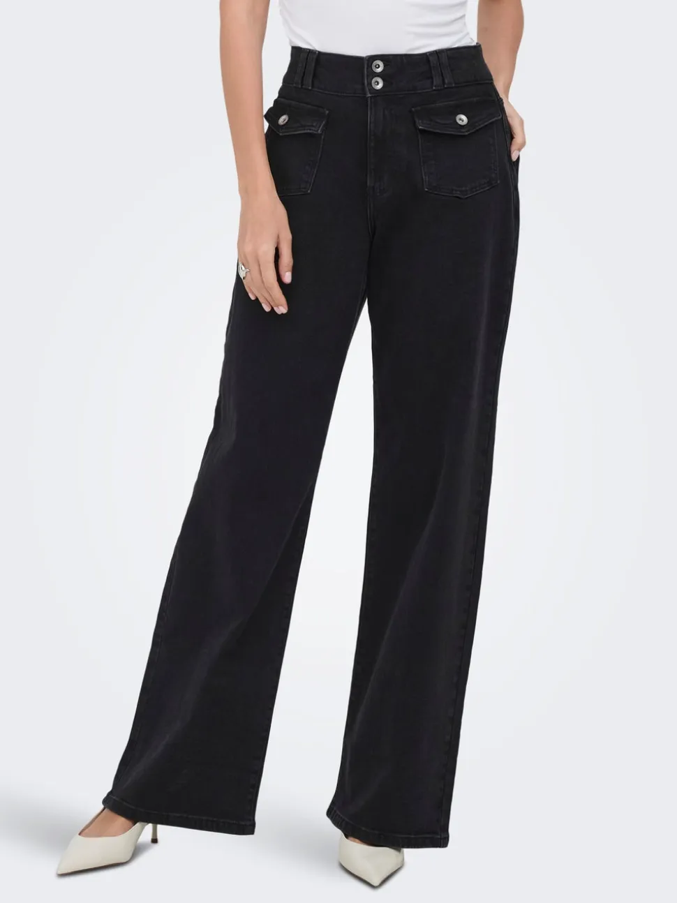 ONLHOPE Vita alta Wide Leg Fit Jeans