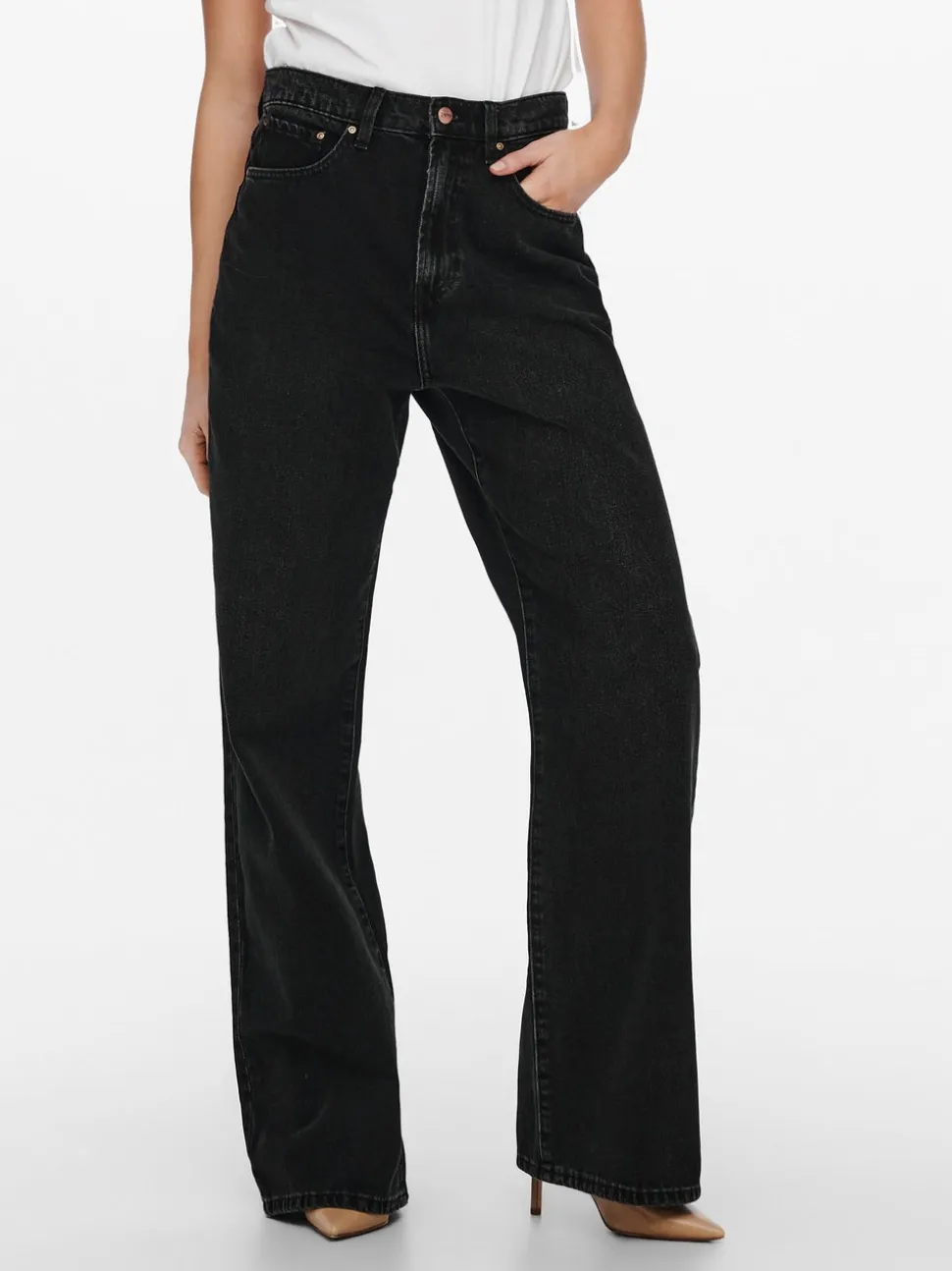 ONLHOPE Vita alta Wide Leg Fit Jeans