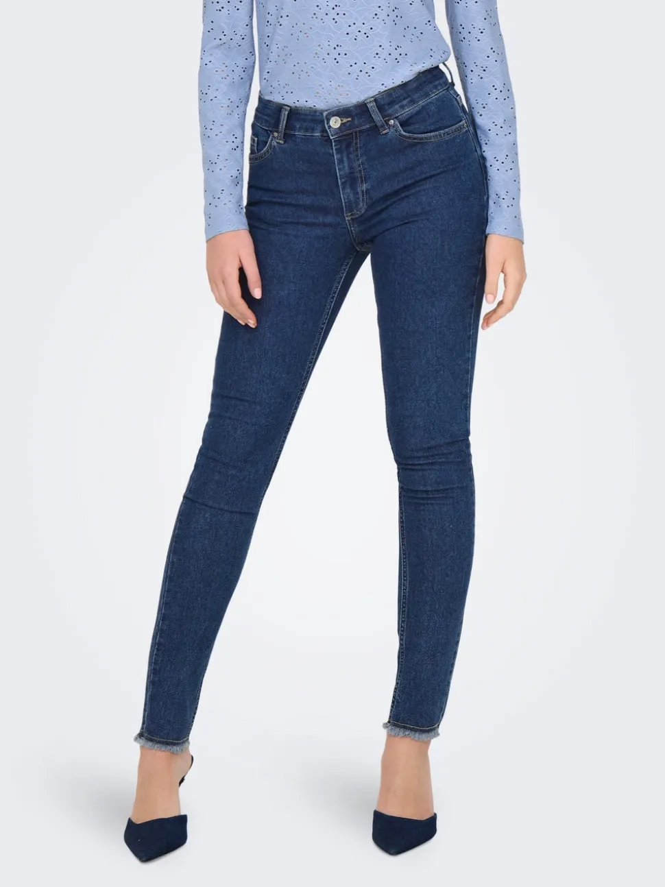 ONLHUSH Vita media Skinny Fit Lunghezza alla caviglia Jeans
