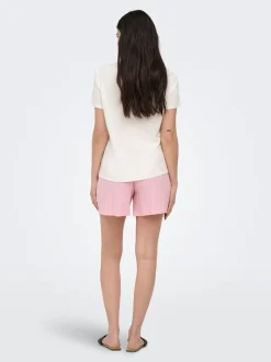 ONLITA Vita alta Regular Fit Lino Bermuda