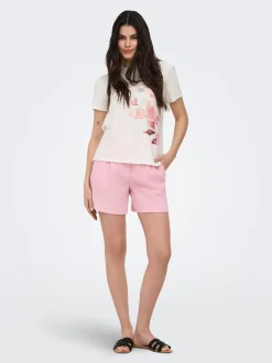 ONLITA Vita alta Regular Fit Lino Bermuda