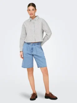 ONLIVY Wide Leg Fit Bermuda in jeans