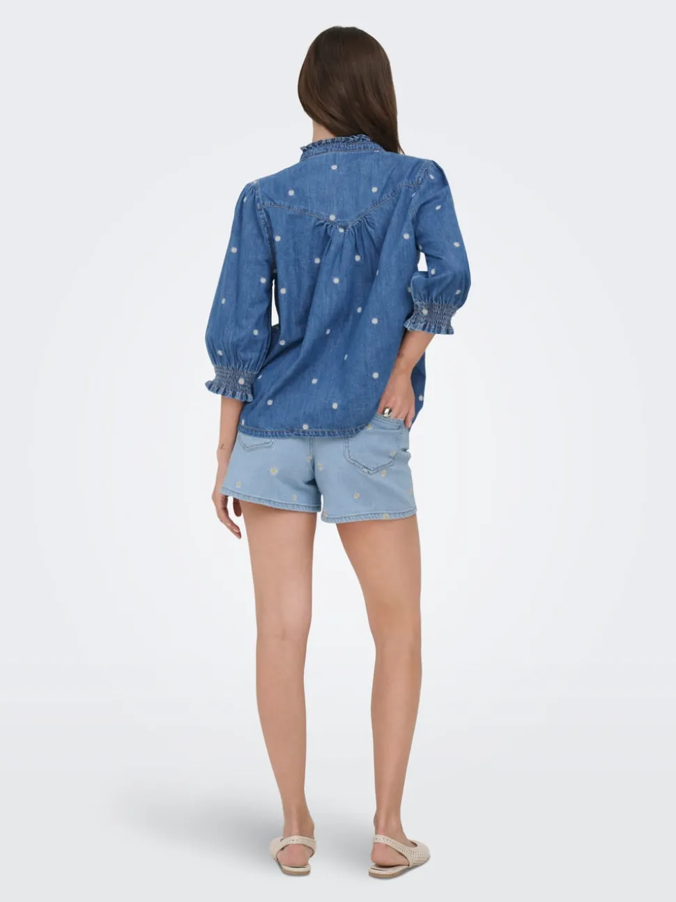 ONLJOSEPHINE Vita alta Loose Fit Bermuda in jeans