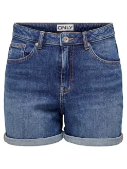 ONLJOSEPHINE Vita alta Regular Fit Bermuda in jeans