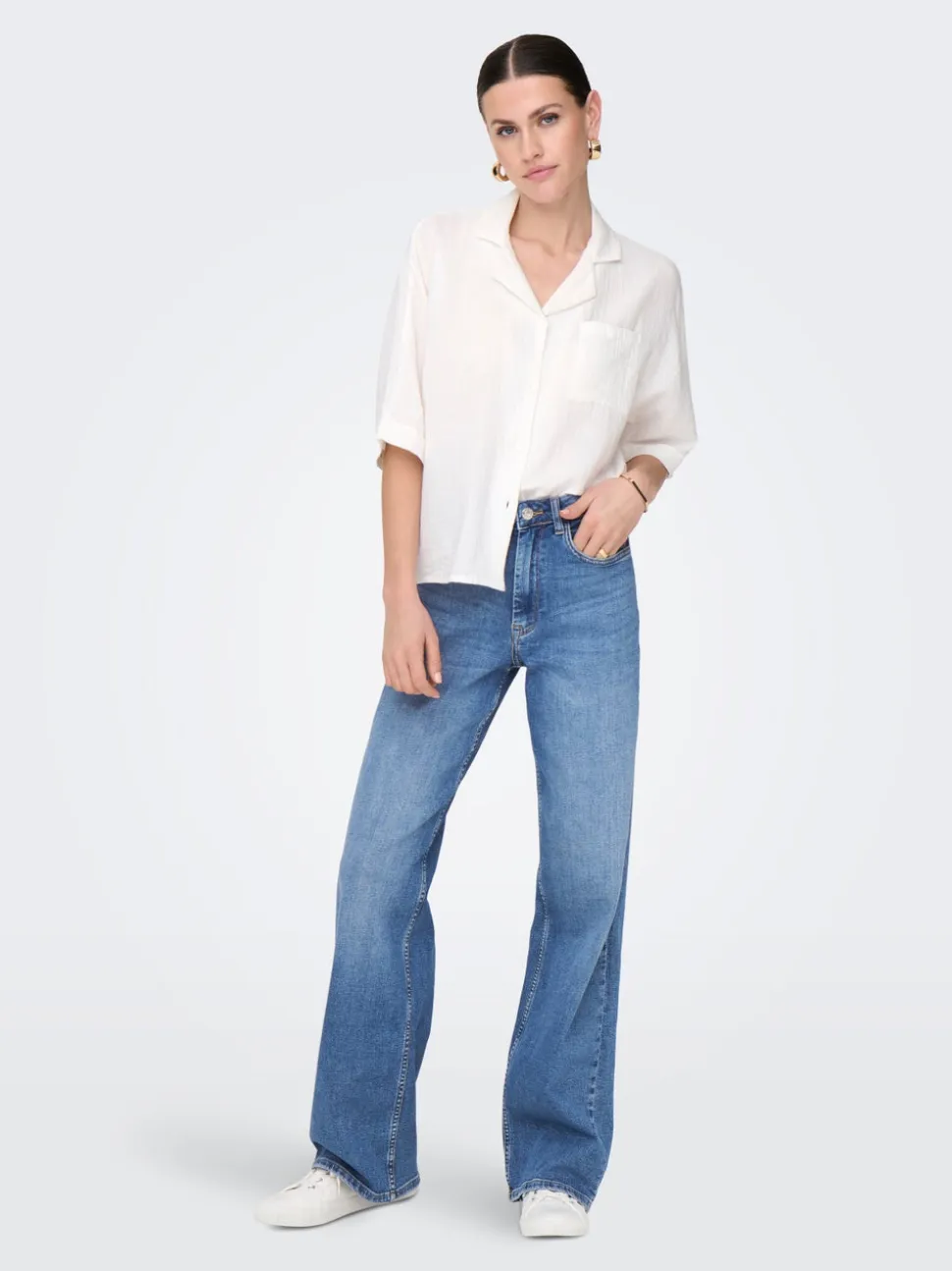 ONLJUDITH Vita alta Wide Leg Fit Jeans