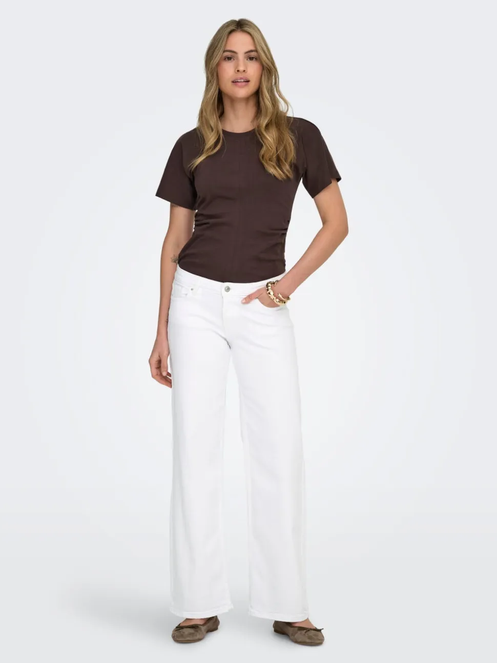 ONLJUDY-O Vita bassa Wide Leg Fit Jeans