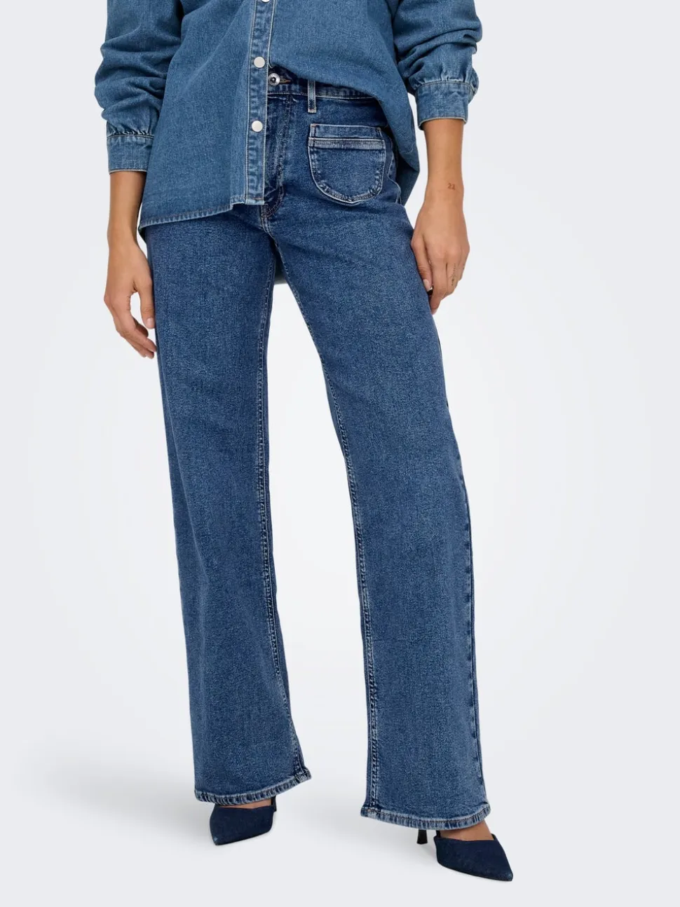ONLJUICY Vita alta Wide Leg Fit Jeans