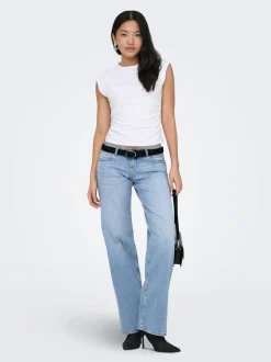 ONLJULLES Vita molto bassa Wide Leg Fit Jeans