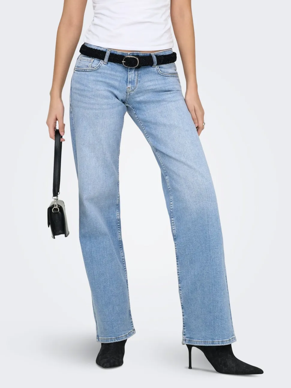 ONLJULLES Vita molto bassa Wide Leg Fit Jeans