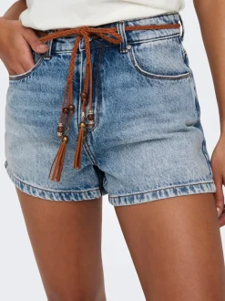 ONLKELLY Vita alta Regular Fit Bermuda in jeans