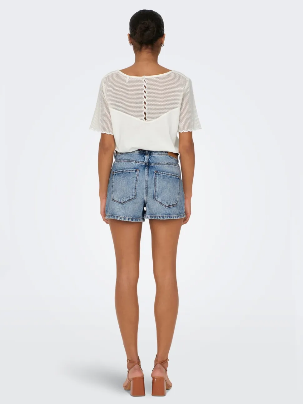ONLKELLY Vita alta Regular Fit Bermuda in jeans