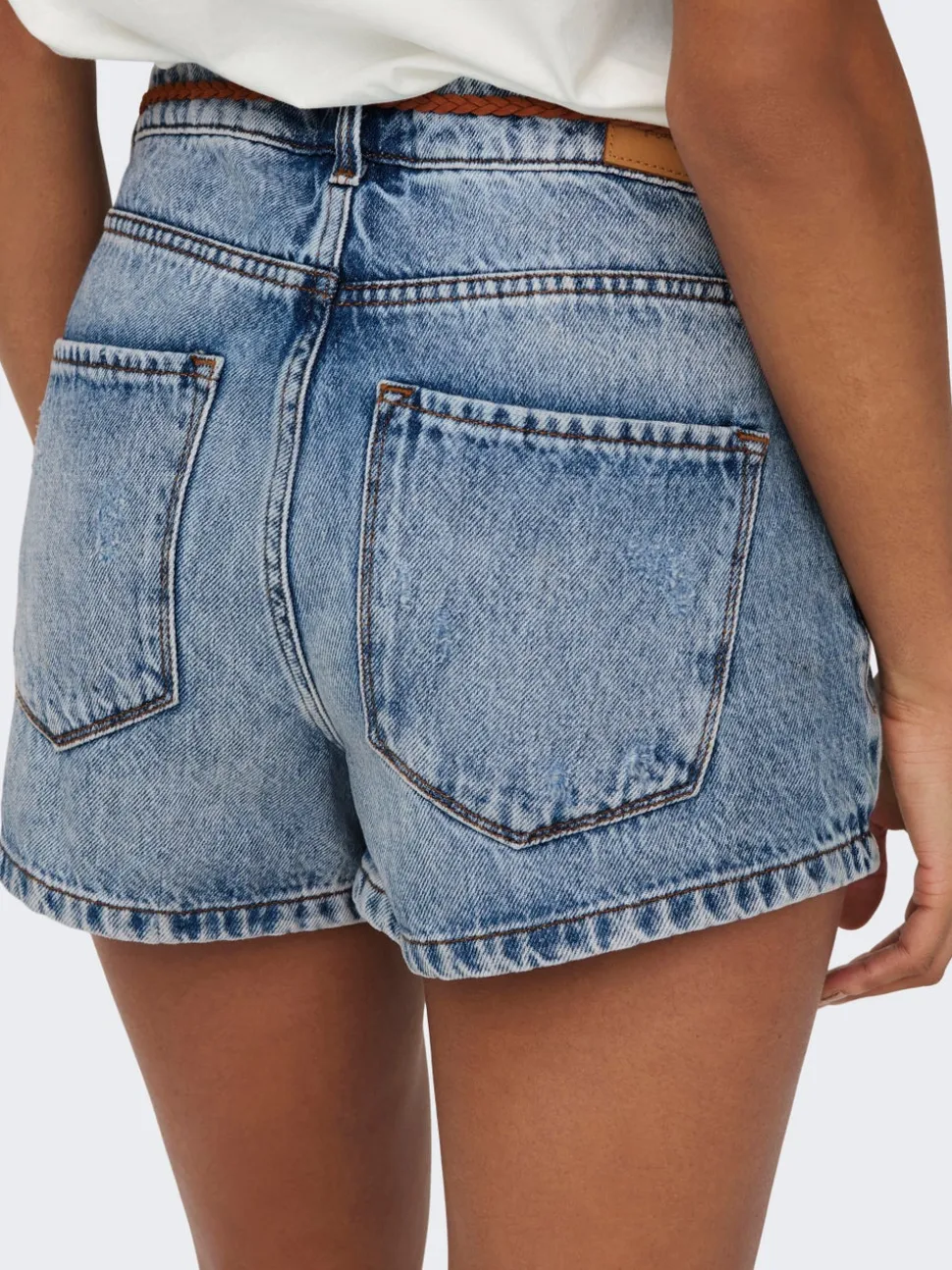 ONLKELLY Vita alta Regular Fit Bermuda in jeans