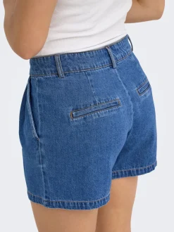 ONLLUKA Vita media Loose Fit Bermuda in jeans