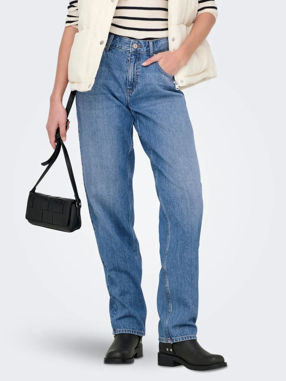 ONLLUMI Vita media Mom Fit Jeans