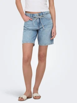 ONLLUMI Vita media Wide Leg Fit Bermuda in jeans