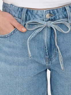 ONLLUMI Vita media Wide Leg Fit Bermuda in jeans
