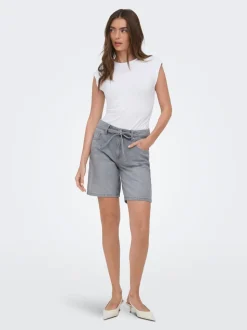 ONLLUMI Vita media Wide Leg Fit Bermuda in jeans