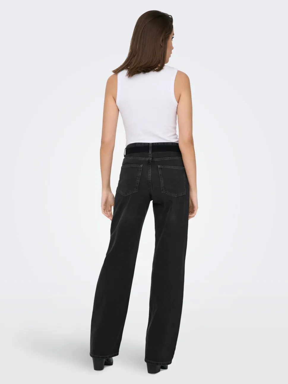 ONLMADDIE-O Vita alta Wide Leg Fit Jeans