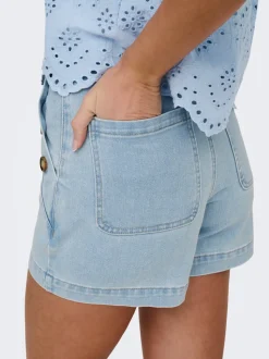 ONLMADELINE Vita alta Regular Fit Bermuda in jeans