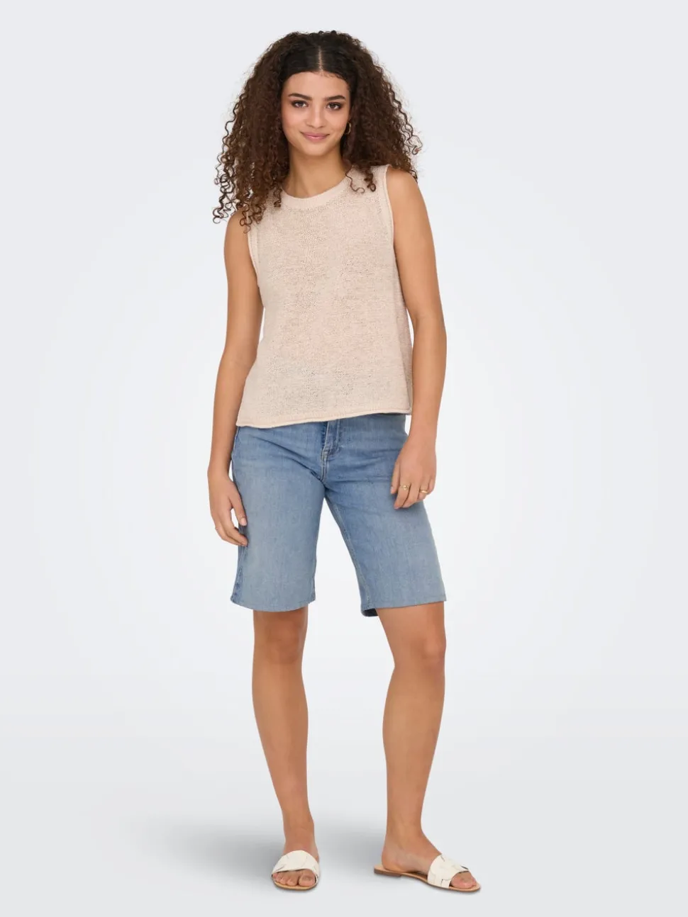 ONLMADISON Vita alta Regular Fit Bermuda in jeans