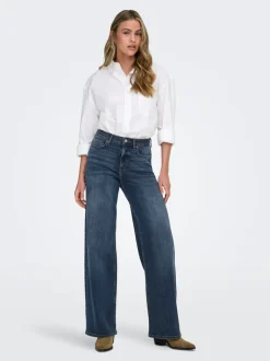 ONLMADISON Vita alta Wide Leg Fit Jeans