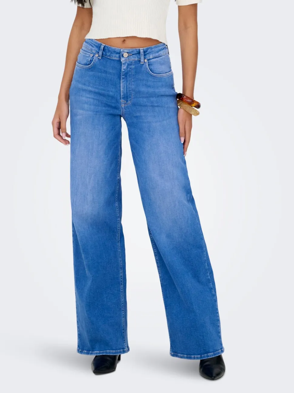 ONLMADISON Vita alta Wide Leg Fit Jeans
