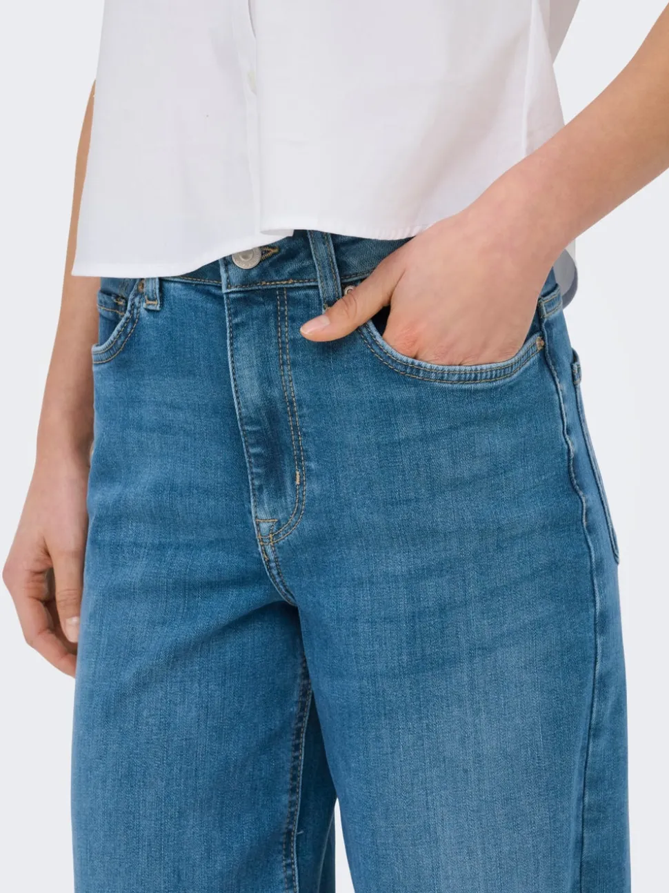 ONLMADISON Vita alta Wide Leg Fit Jeans