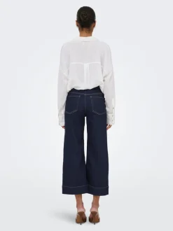 ONLMADISON Vita alta Wide Leg Fit Cropped Jeans