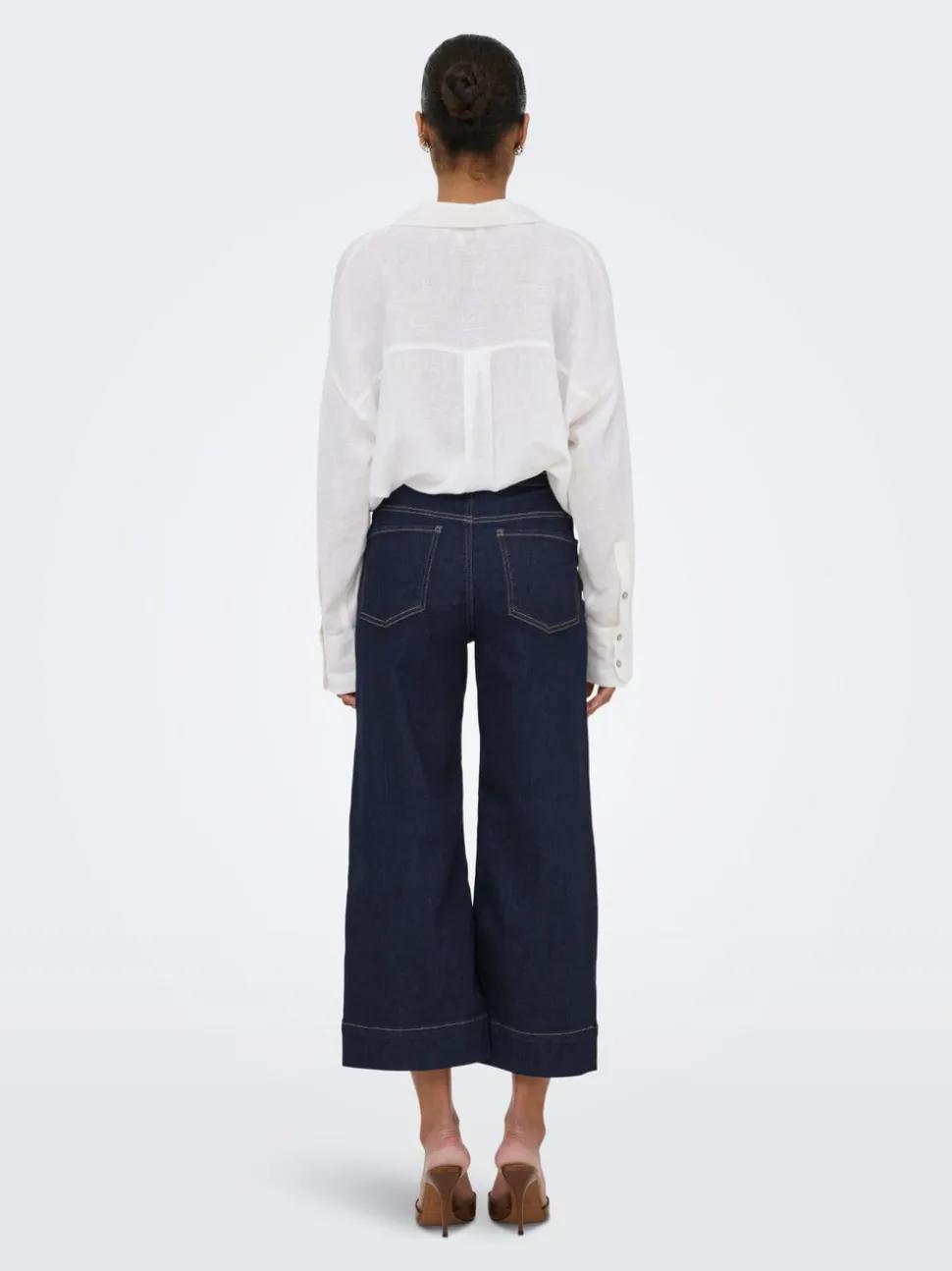 ONLMADISON Vita alta Wide Leg Fit Cropped Jeans