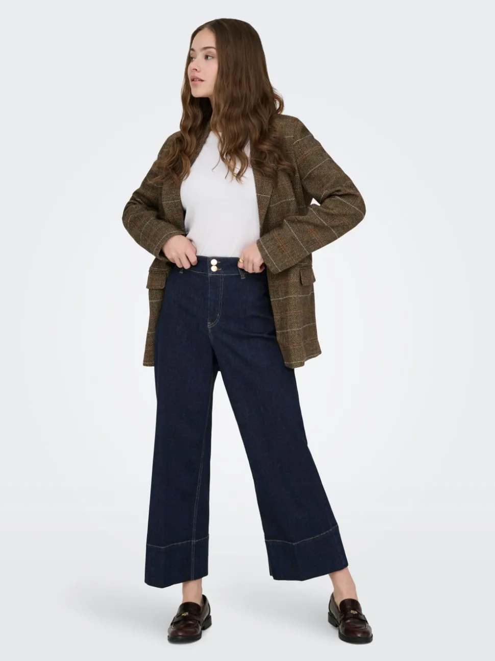 ONLMADISON Vita alta Wide Leg Fit Cropped Jeans