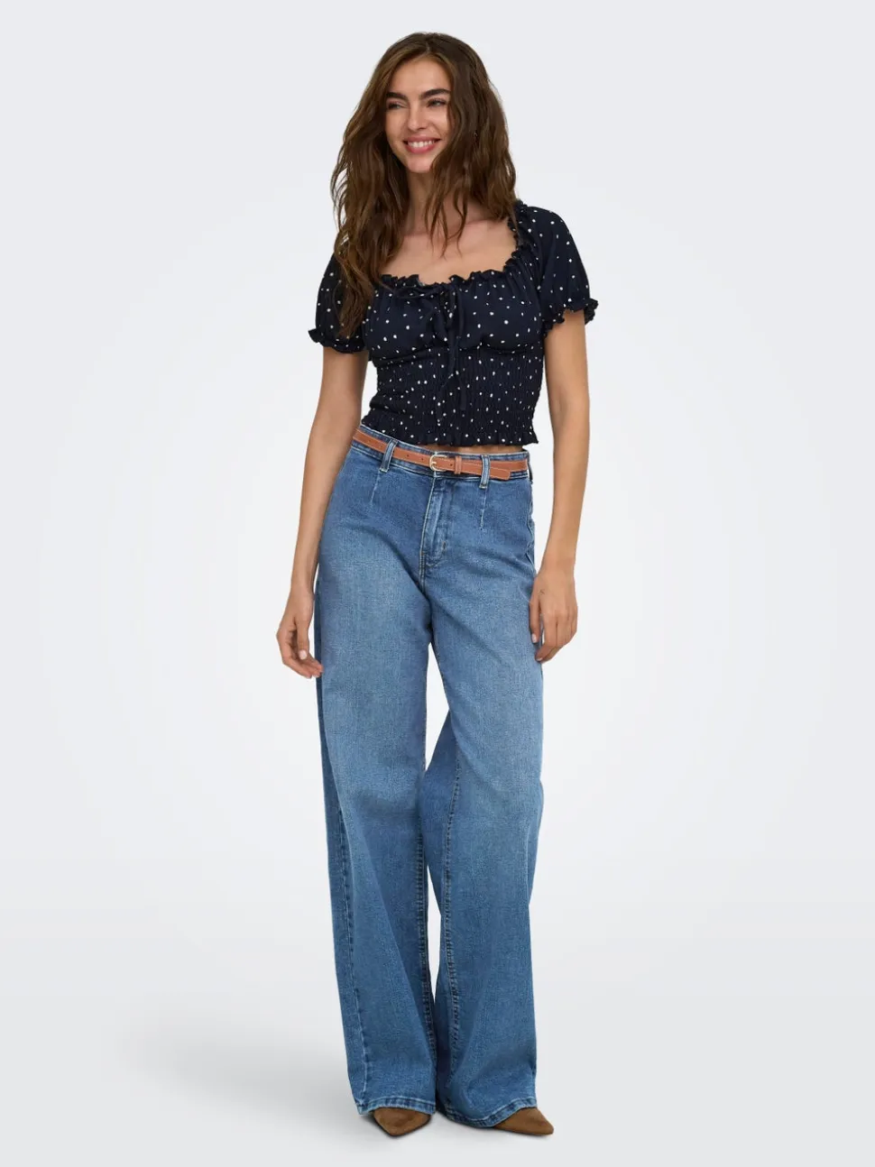 ONLMADISON Vita alta Wide Leg Fit Jeans