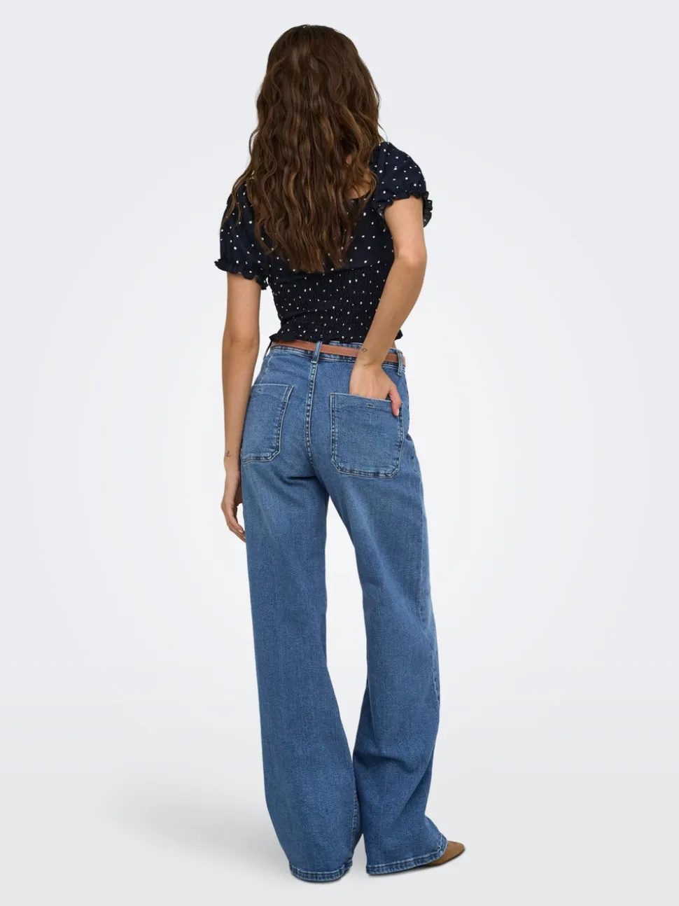 ONLMADISON Vita alta Wide Leg Fit Jeans