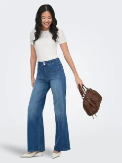 ONLMADISON Vita alta Wide Leg Fit Jeans