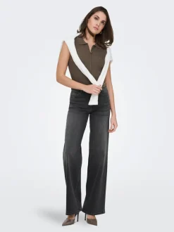 ONLMADISON Vita alta Wide Leg Fit Jeans