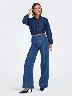 ONLMADISON Vita alta Wide Leg Fit Jeans
