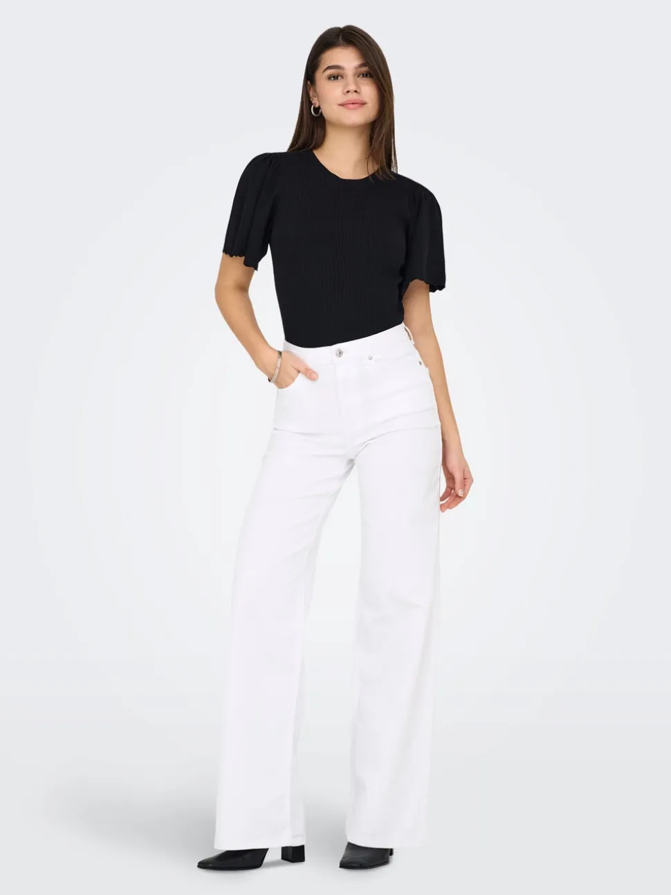 ONLMADISON Vita alta Wide Leg Fit Jeans