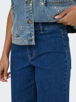 ONLMADISON Vita alta Wide Leg Fit Cropped Jeans