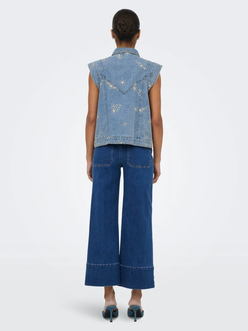 ONLMADISON Vita alta Wide Leg Fit Cropped Jeans