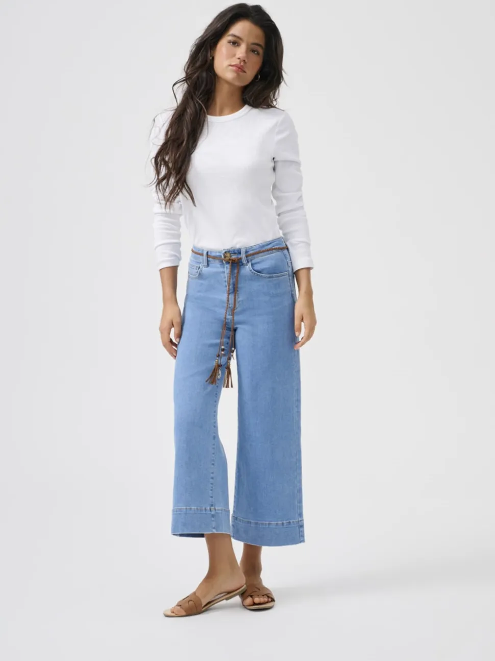 ONLMADISON Vita alta Wide Leg Fit Cropped Jeans