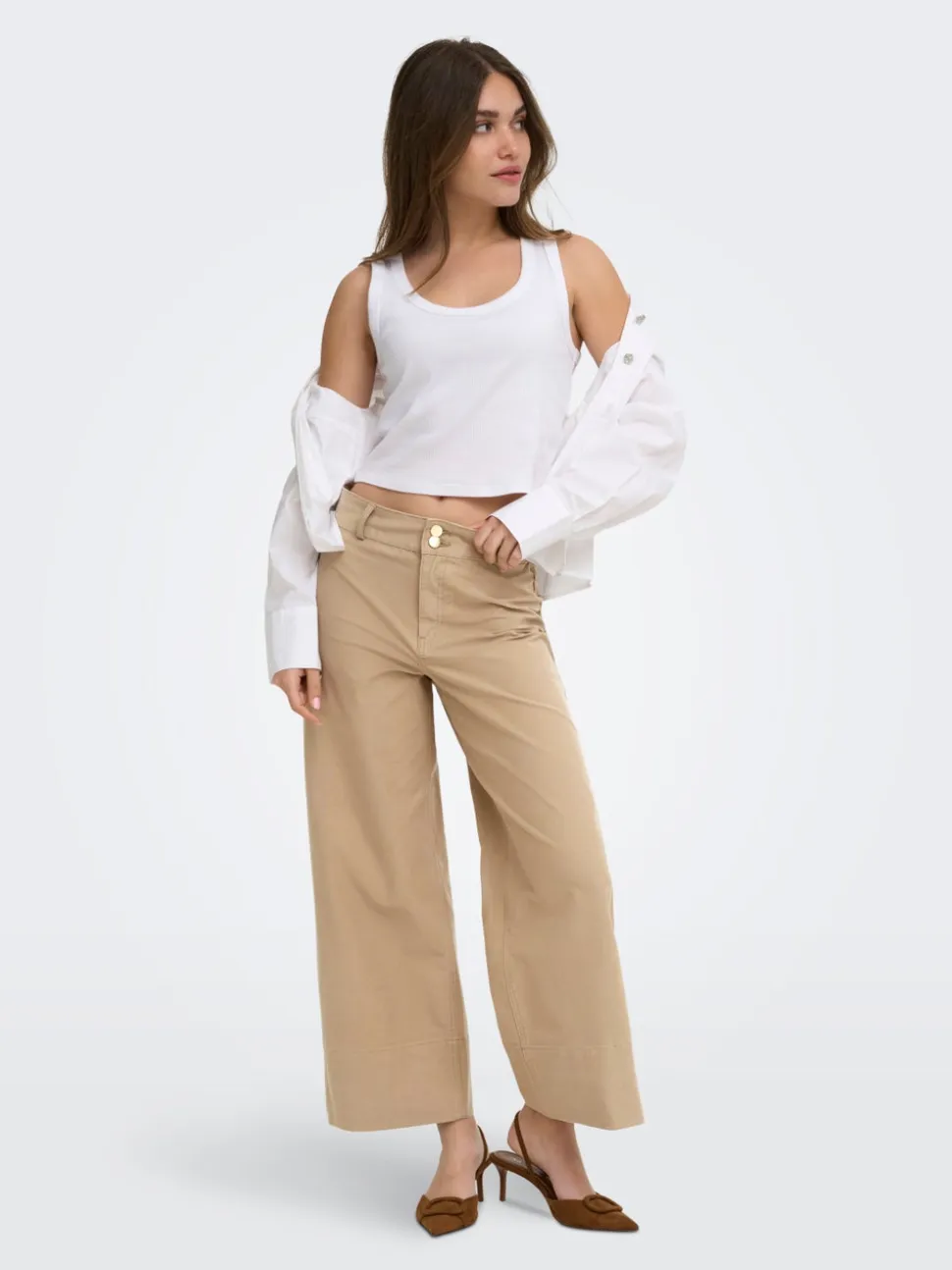 ONLMADISON-CLAIR Cropped Fit Pantaloni