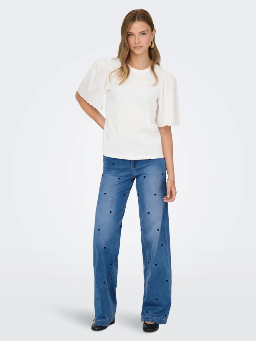 ONLMADISON-ROYAL Vita alta Wide Leg Fit Jeans