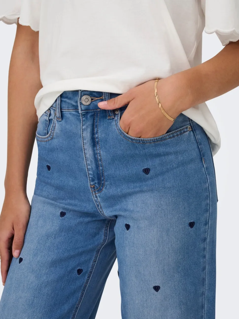 ONLMADISON-ROYAL Vita alta Wide Leg Fit Jeans