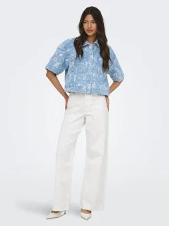ONLMADISON-SILLE Vita alta Wide Leg Fit Jeans