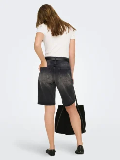 ONLMATE Vita media Baggy Fit Bermuda in jeans