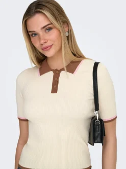 ONLMEDDI Capo in maglia con colletto polo