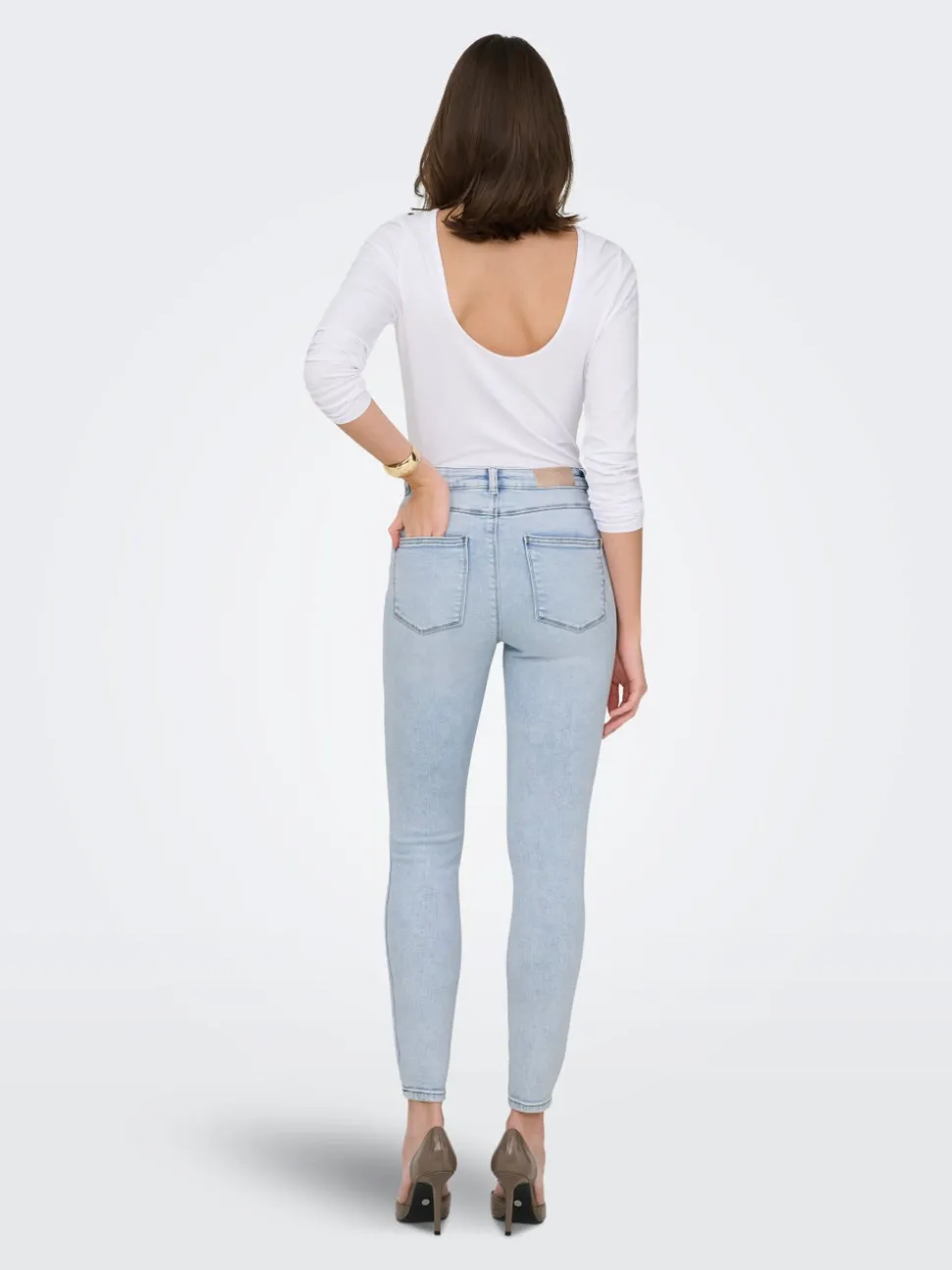 ONLMILA Vita alta Skinny Fit Lunghezza alla caviglia Jeans