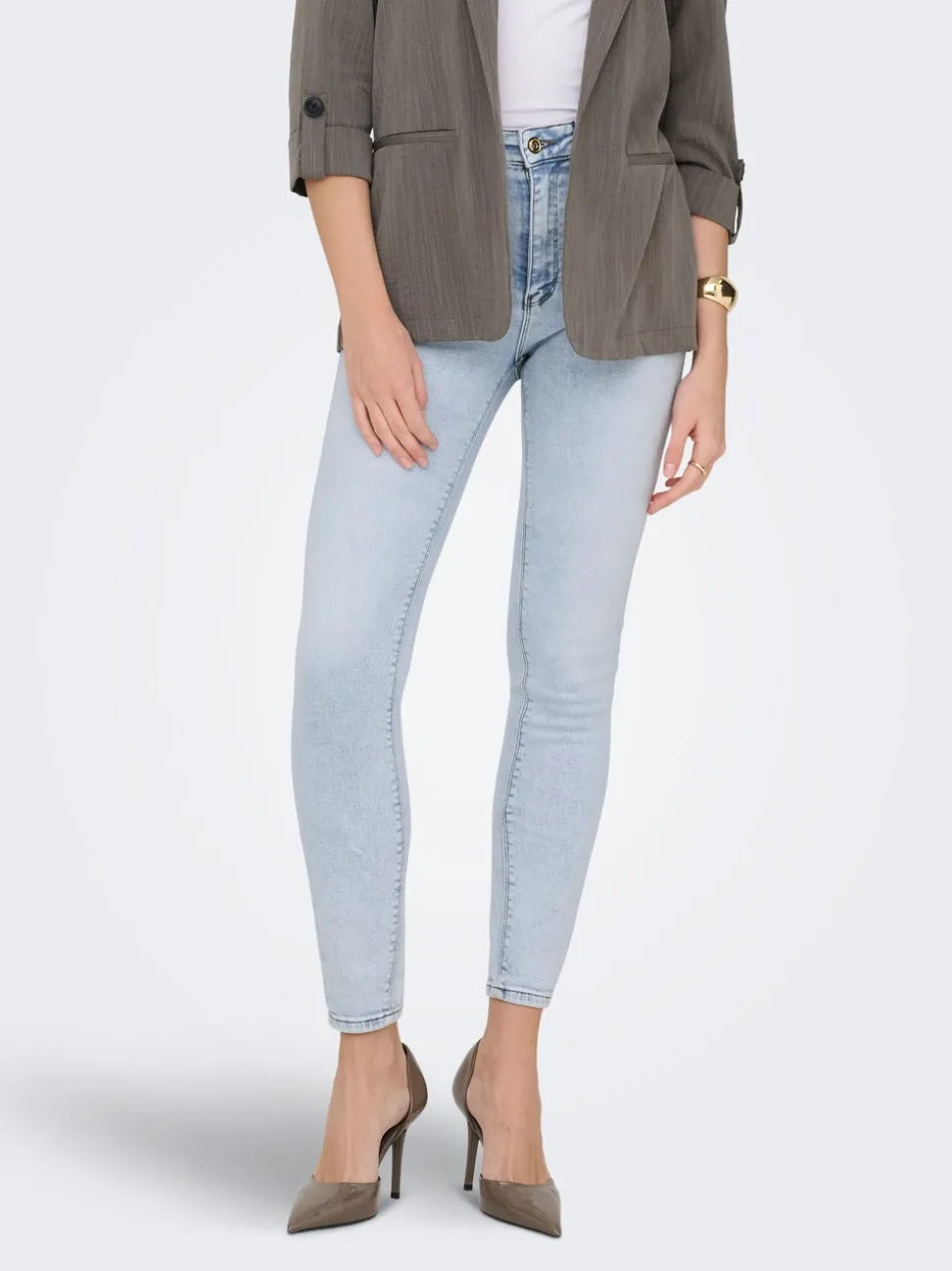 ONLMILA Vita alta Skinny Fit Lunghezza alla caviglia Jeans